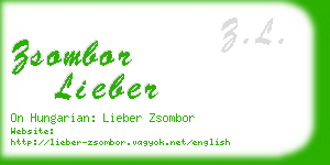 zsombor lieber business card